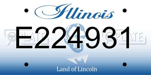 E224931 Illinois License Plate