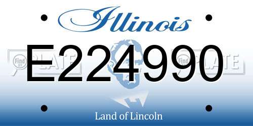 E224990 Illinois License Plate