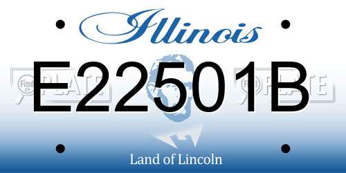 E22501B Illinois License Plate