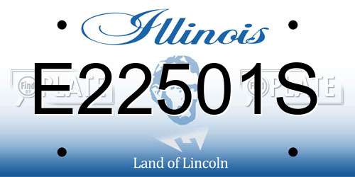 E22501S Illinois License Plate