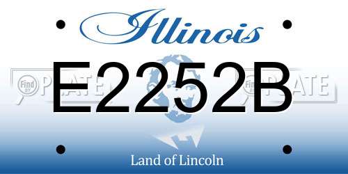 E2252B Illinois License Plate