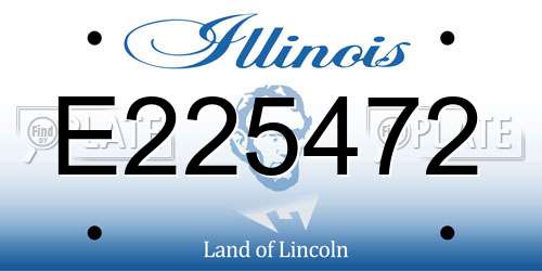 E225472 Illinois License Plate