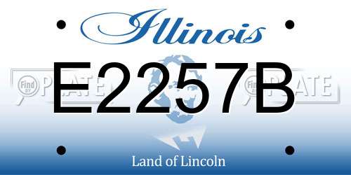 E2257B Illinois License Plate