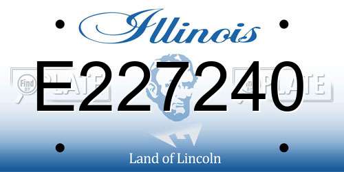 E227240 Illinois License Plate