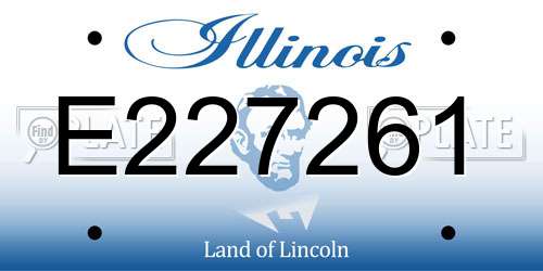 E227261 Illinois License Plate