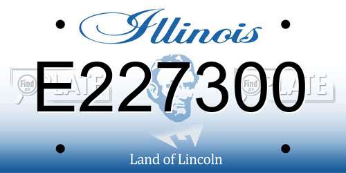 E227300 Illinois License Plate