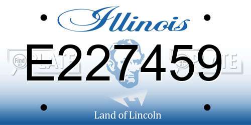 E227459 Illinois License Plate