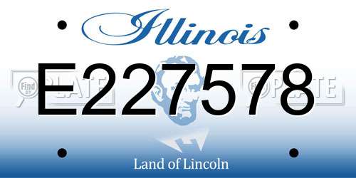 E227578 Illinois License Plate