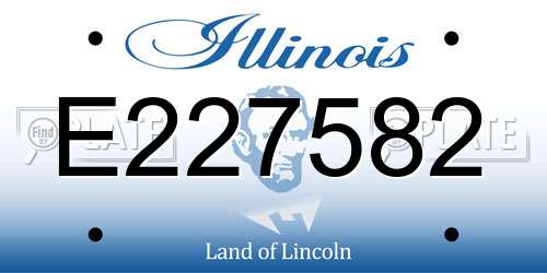 E227582 Illinois License Plate