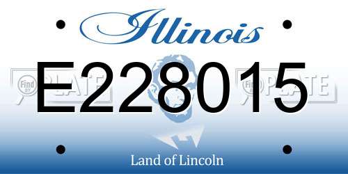 E228015 Illinois License Plate