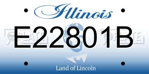 E22801B Illinois License Plate