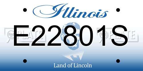 E22801S Illinois License Plate