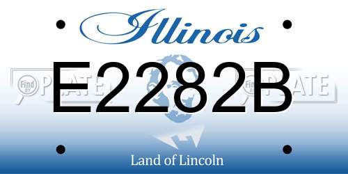 E2282B Illinois License Plate