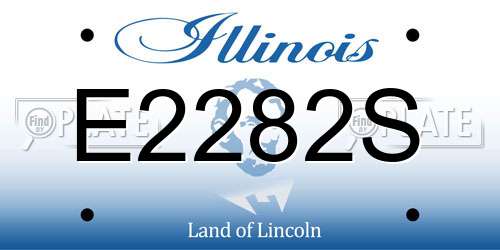 E2282S Illinois License Plate