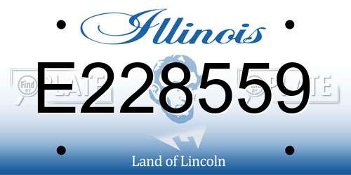 E228559 Illinois License Plate