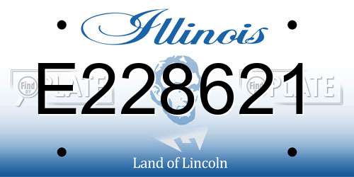 E228621 Illinois License Plate