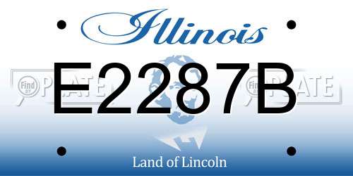 E2287B Illinois License Plate