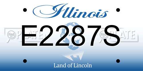 E2287S Illinois License Plate