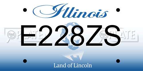 E228ZS Illinois License Plate