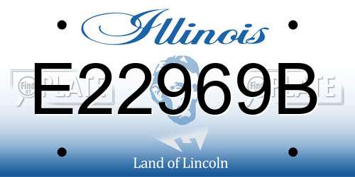 E22969B Illinois License Plate
