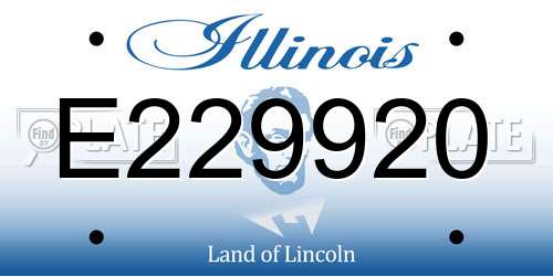E229920 Illinois License Plate
