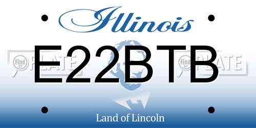 E22BTB Illinois License Plate