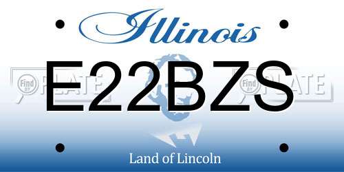 E22BZS Illinois License Plate