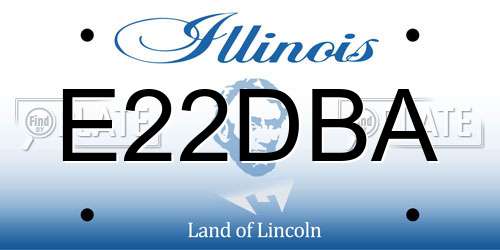 E22DBA Illinois License Plate