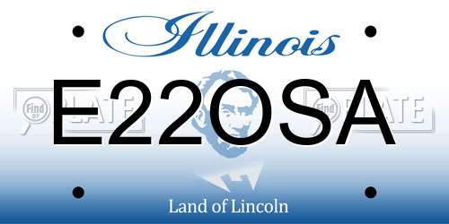 E22OSA Illinois License Plate