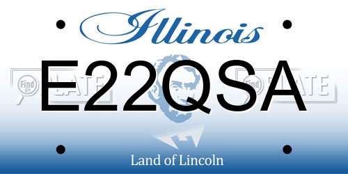 E22QSA Illinois License Plate