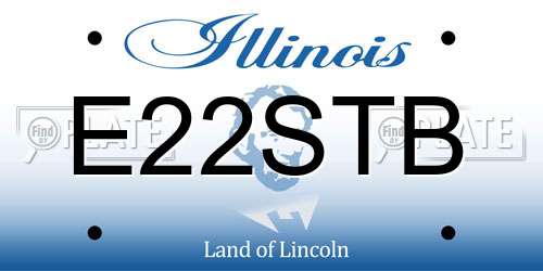 E22STB Illinois License Plate