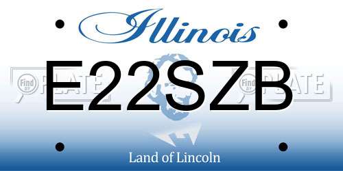E22SZB Illinois License Plate