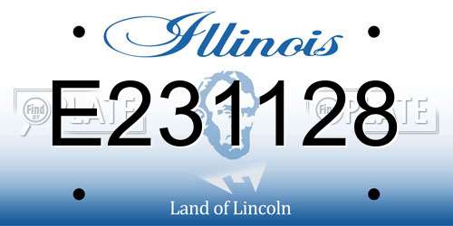 E231128 Illinois License Plate