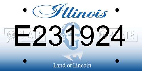 E231924 Illinois License Plate
