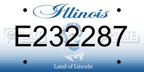 E232287 Illinois License Plate