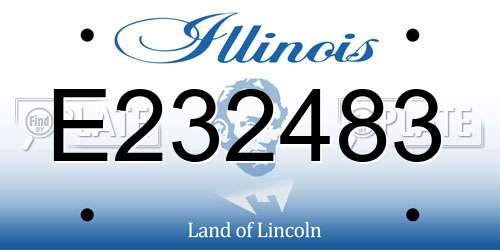 E232483 Illinois License Plate
