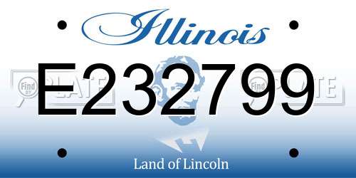 E232799 Illinois License Plate