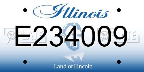 E234009 Illinois License Plate