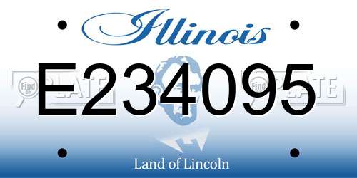 E234095 Illinois License Plate