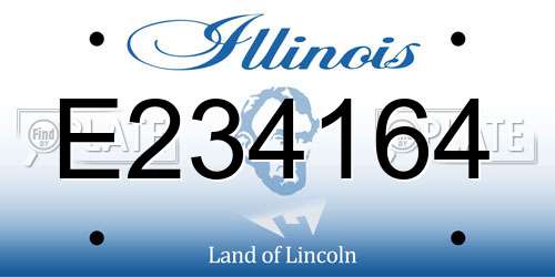 E234164 Illinois License Plate