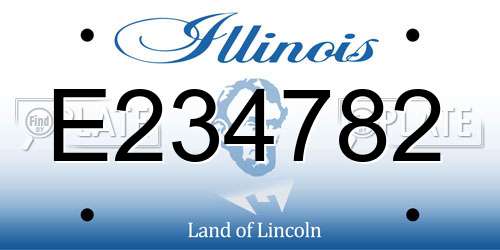 E234782 Illinois License Plate