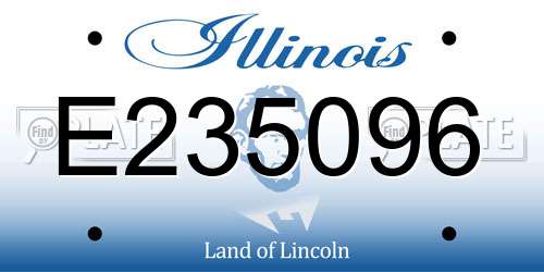 E235096 Illinois License Plate