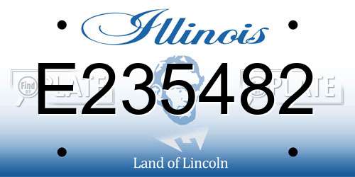 E235482 Illinois License Plate