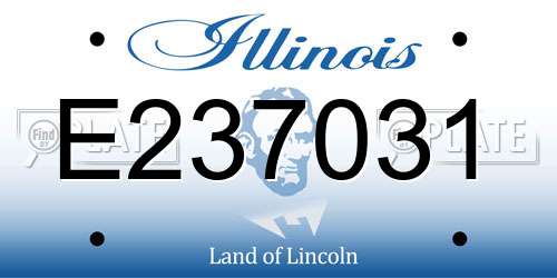 E237031 Illinois License Plate