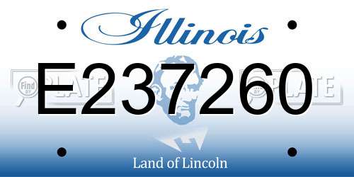 E237260 Illinois License Plate