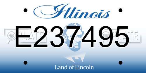 E237495 Illinois License Plate