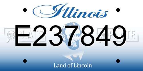 E237849 Illinois License Plate