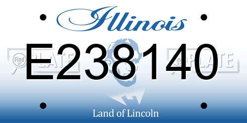 E238140 Illinois License Plate