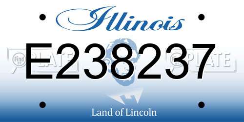 E238237 Illinois License Plate