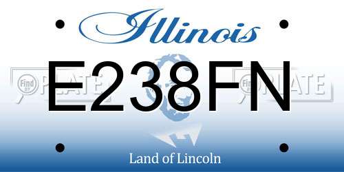 E238FN Illinois License Plate